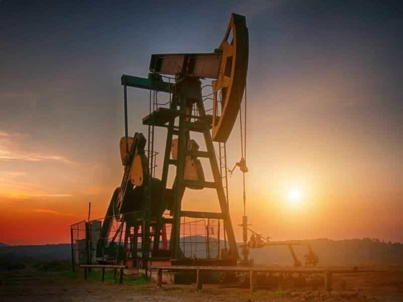 Pumpjack in Texas evening